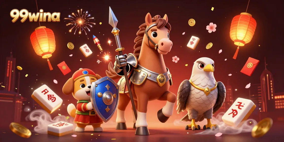 Win big at 99wina with a fun, immersive 3D casino scene featuring dynamic game elements.