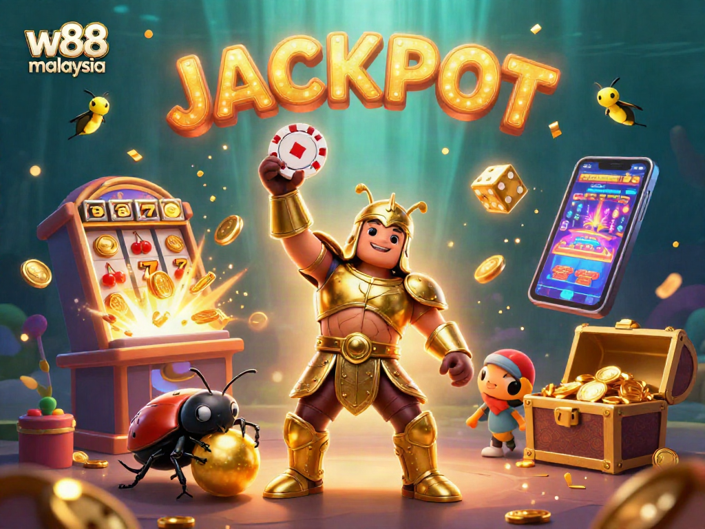 Engage with exciting gaming action at w88 malaysia with a superb jackpot scene featuring vivid characters and dramatic visuals.