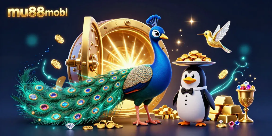 Engage in thrilling games at mu88mobi with vibrant casino elements and animated characters.