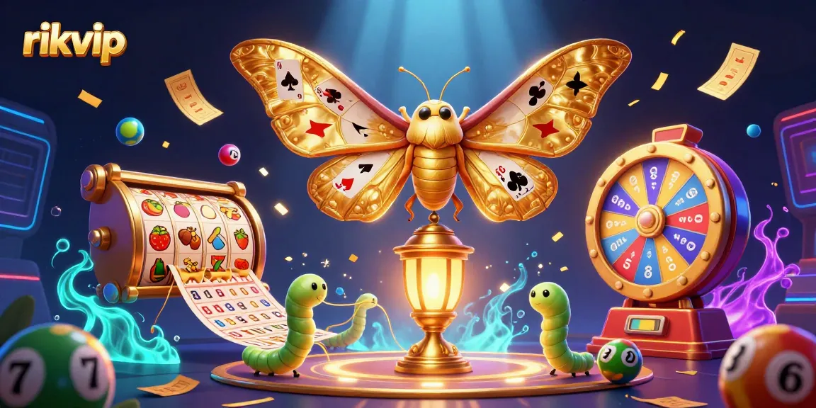 Experience thrilling gaming action with rikvip showcasing vibrant casino scenes and golden elements.