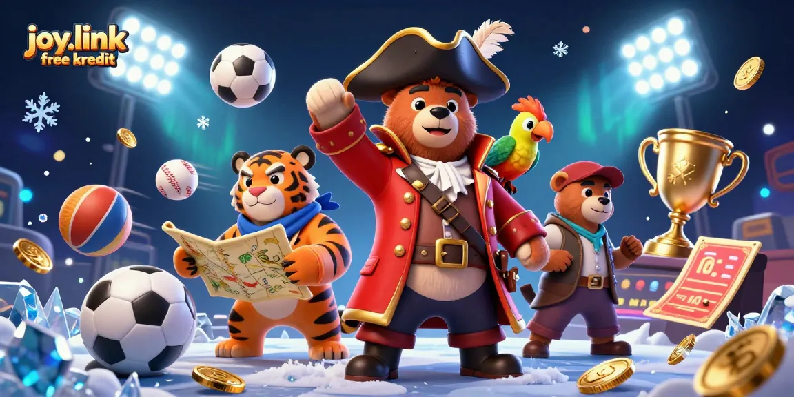 Engage with joy.link free kredit for a thrilling casino experience highlighted by vibrant 3D illustrations.